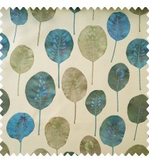 Purple green blue color natural round shapes glossy finished leaves texture finished design with grey color background main curtain